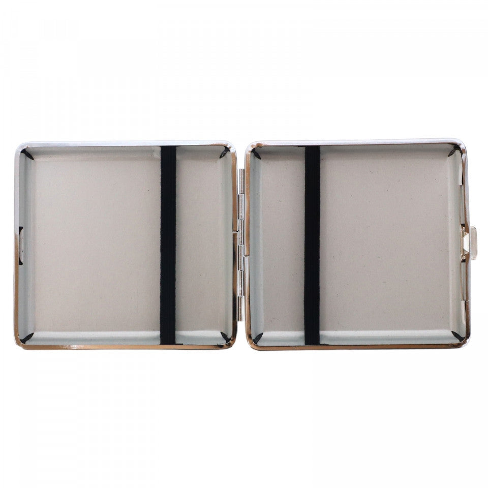 Tabachera metalica, NO351, 10 x 9.2 cm, Negru