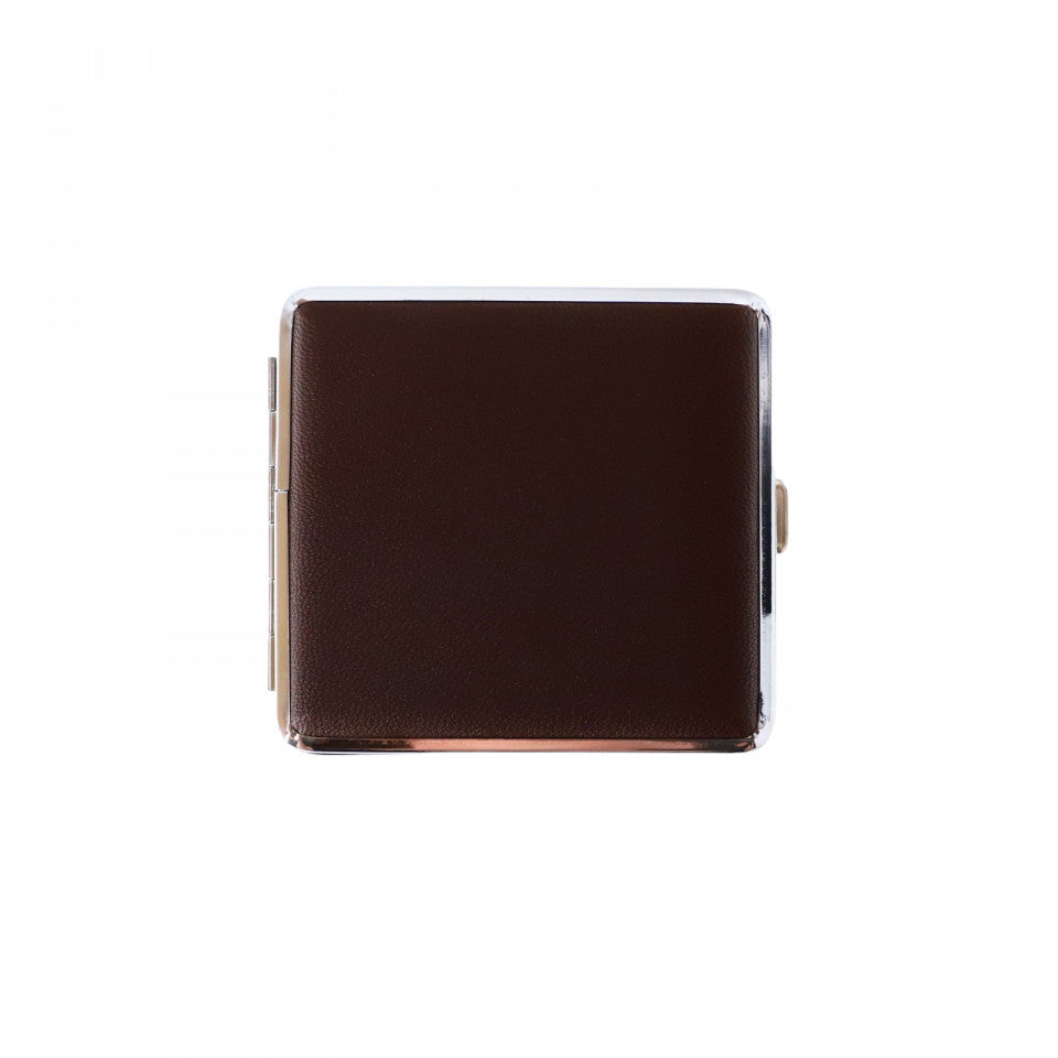 Tabachera metalica, NO353, 10 x 9.2 cm, Maro