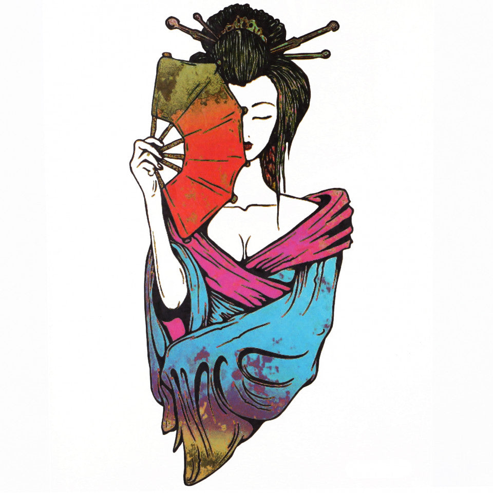 Tatuaj temporar, Geisha, LY-034, 18 x 8 cm