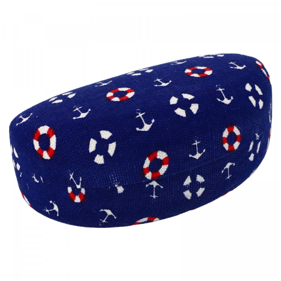 Toc / Etui pentru ochelari, NO3659, 6 x 6.5 x 15 cm, Albastru