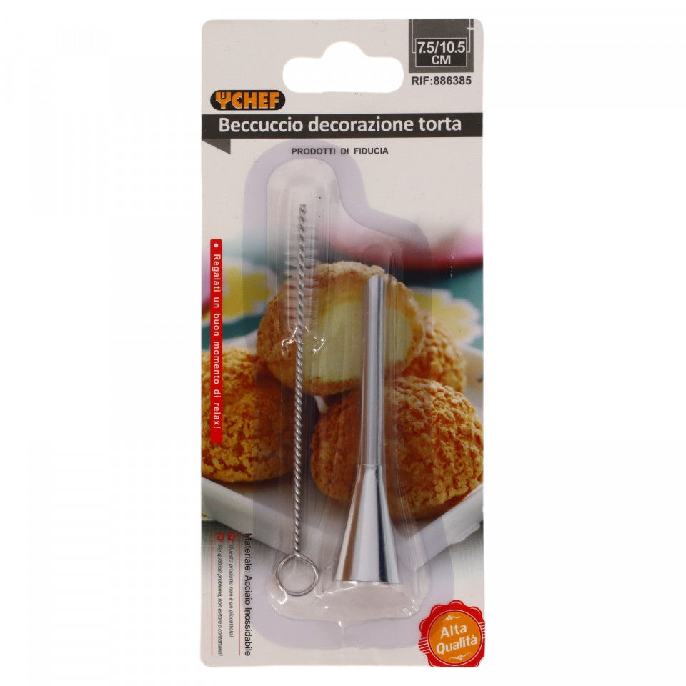 Ustensila pentru umplere gogosi, Periuta curatare, 7.5 cm, Argintiu