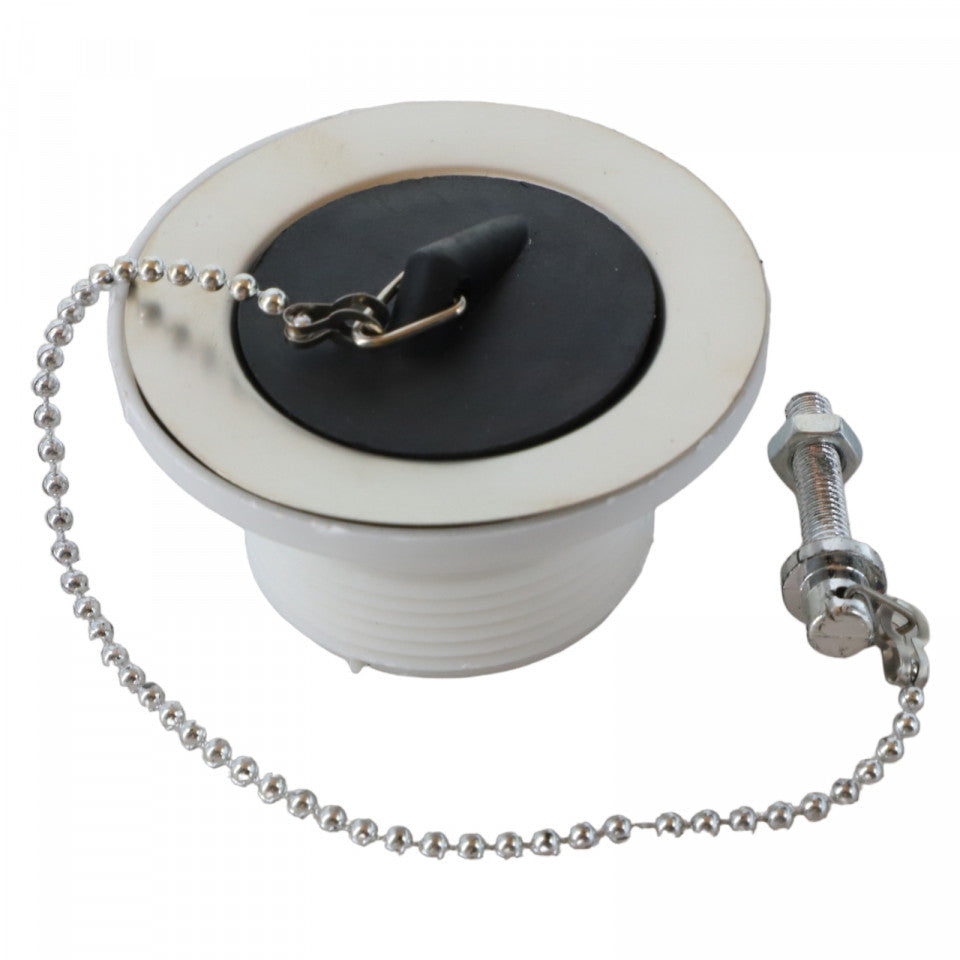 Ventil pentru chiuvete, 72 x 48 mm, Inox, D22, Argintiu