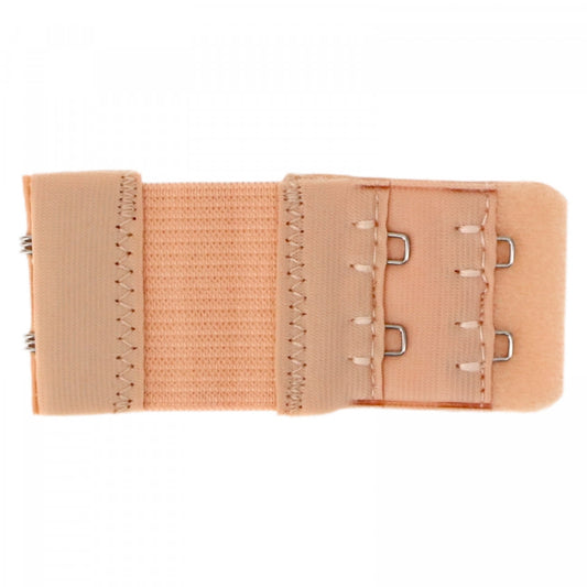 Accesoriu pentru sutien, 2 randuri, prelungire tip mos cu baba, 8.5 x 3 cm, Bej