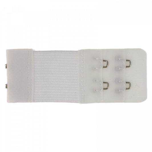 Accesoriu pentru sutien, 2 randuri, prelungire tip mos cu baba, 8.5 x 3 cm, Alb