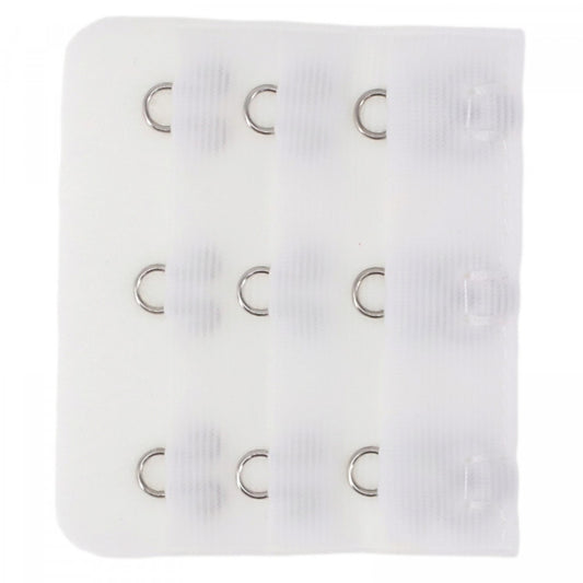 Accesoriu pentru sutien, 3 randuri, prelungire, tip mos cu baba, Alb