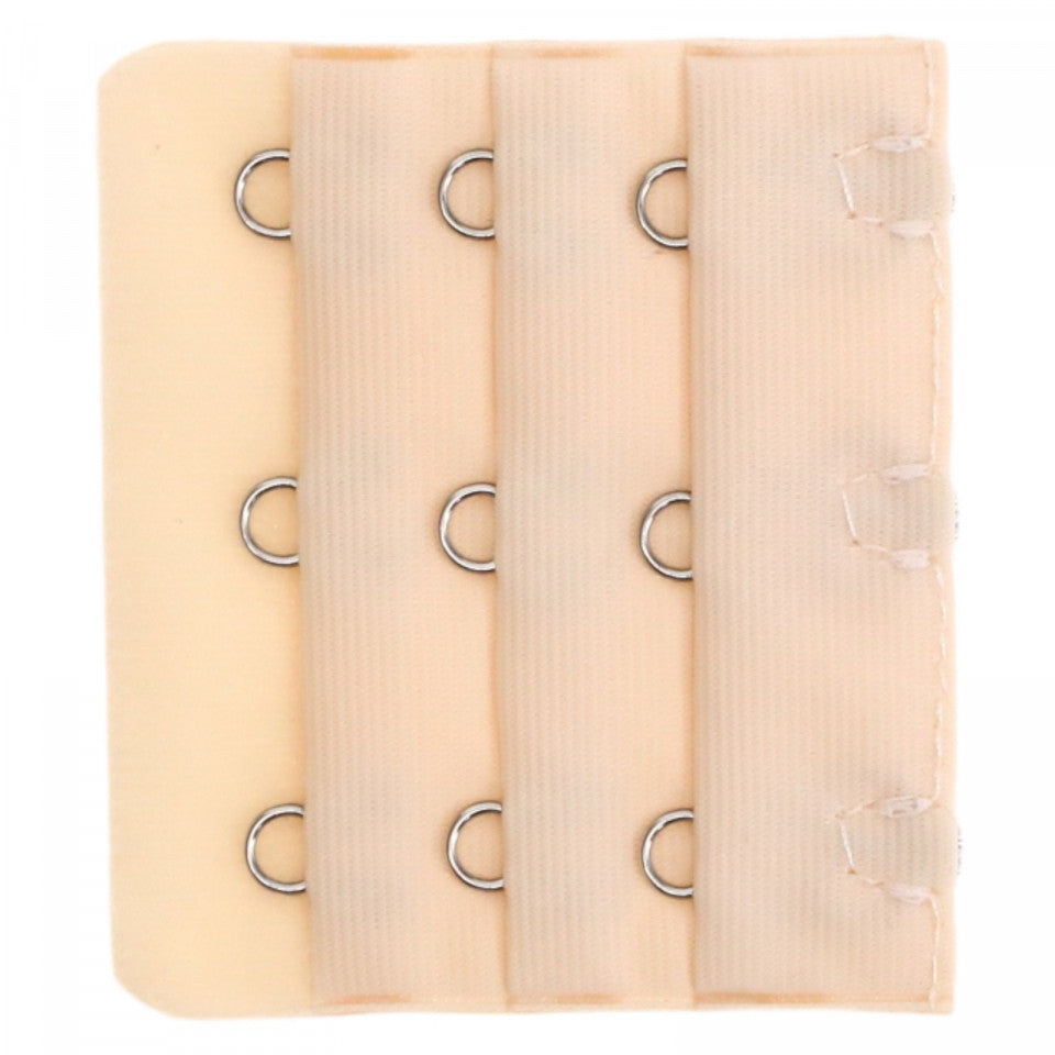 Accesoriu pentru sutien, 3 randuri, prelungire, tip mos cu baba, Bej