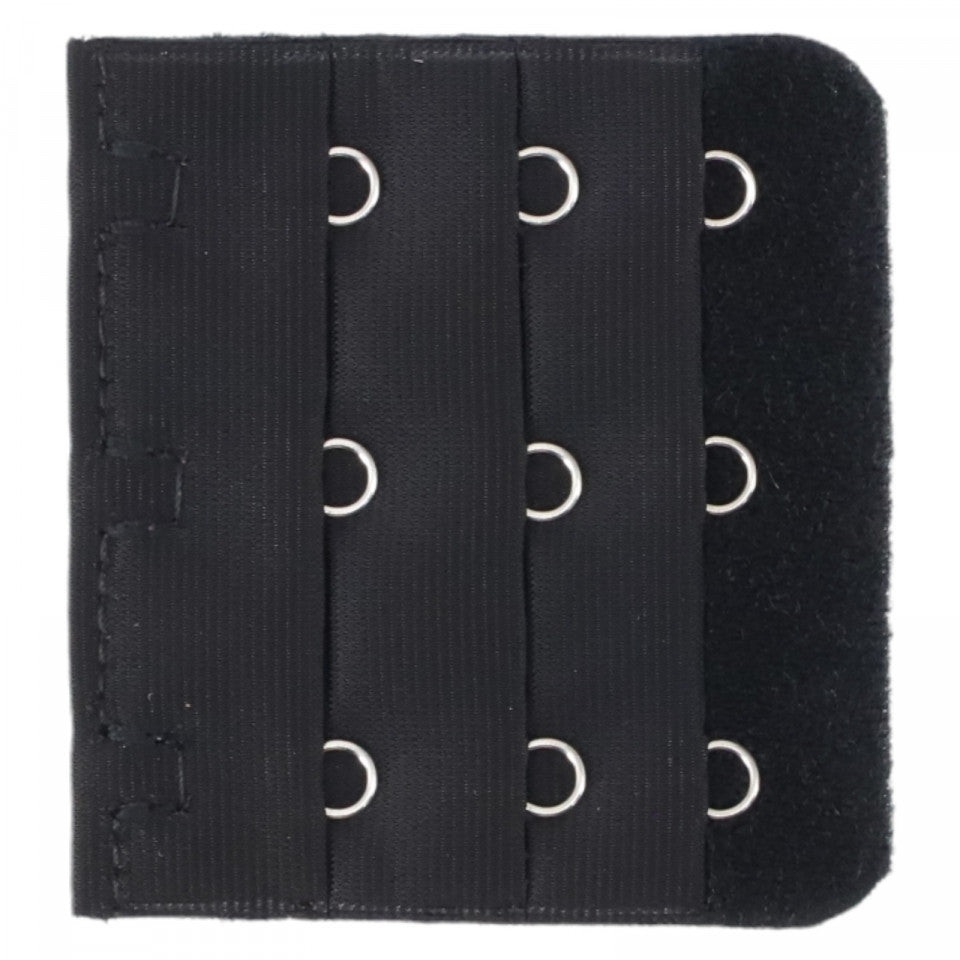 Accesoriu pentru sutien, 3 randuri, prelungire, tip mos cu baba, Negru