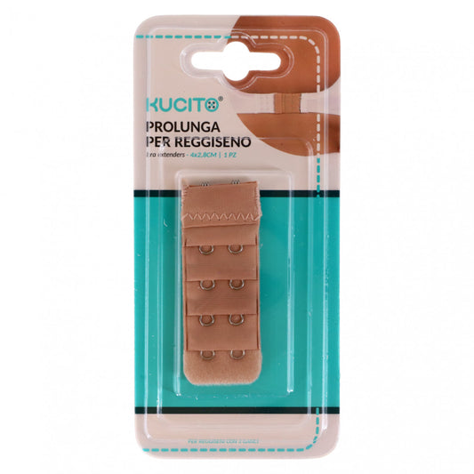 Accesoriu pentru sutien, 4 randuri, Prelungire tip mos si baba, NO454, 4 x 2.8 cm, Bej