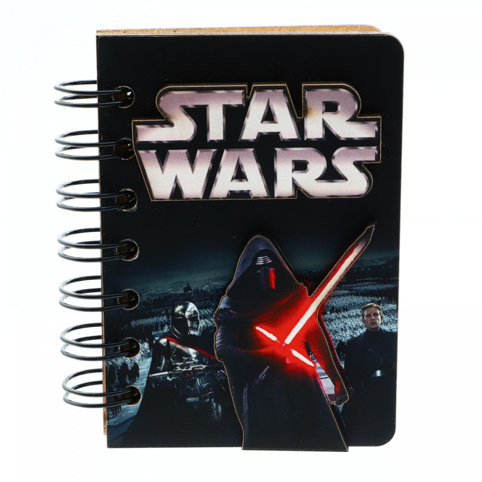 Agenda cu spirala, din lemn, Star Wars, 10 x 7 cm