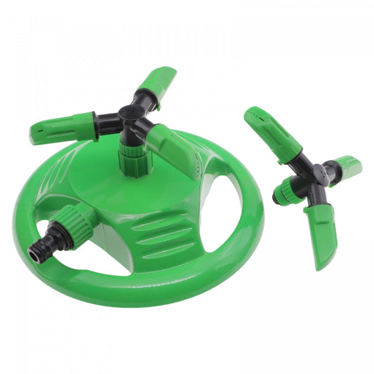 Aspersor rotativ de gradina, cu 3 brate si o rezerva, Verde