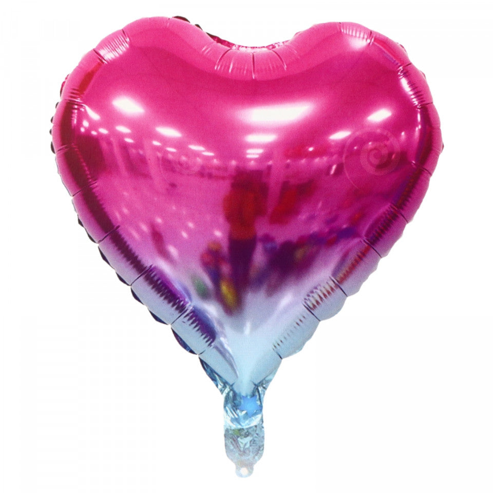 Balon, Folie aluminiu, Inima, 45 cm, Multicolor