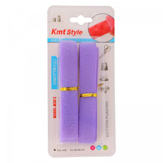 Banda Velcro cu scai / arici, 2 x 100 cm, NO3228, Mov