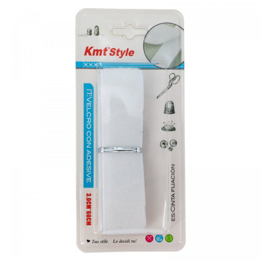 Banda Velcro cu scai / arici, 3 x 60 cm, NO309, Alb
