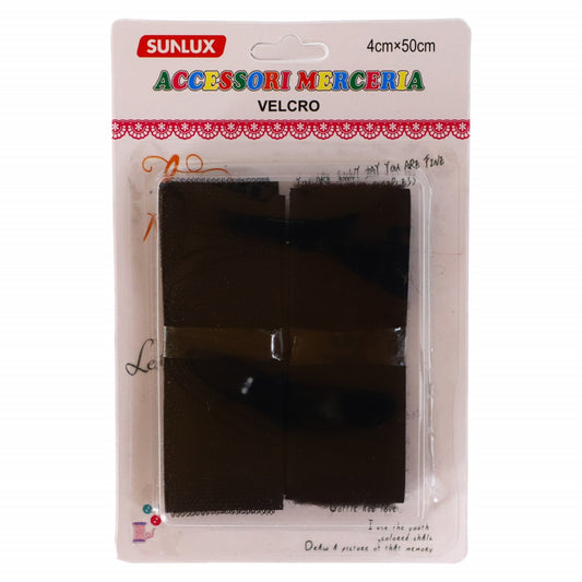 Banda velcro, NO88783, 4 x 50 cm, Negru