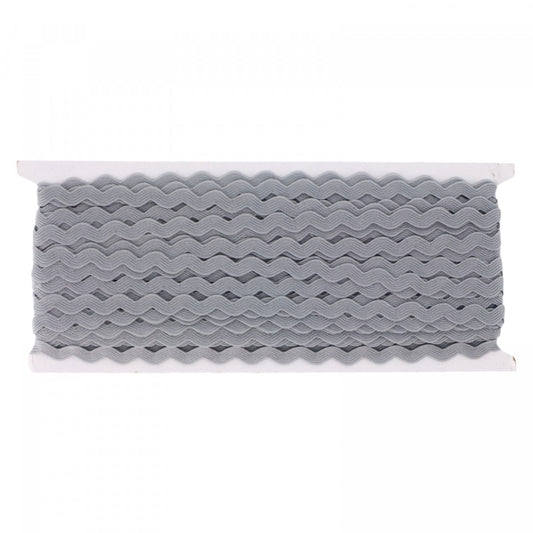Banda Zig Zag, Textil, NO9321, 0.5 cm x 25 m, Gri
