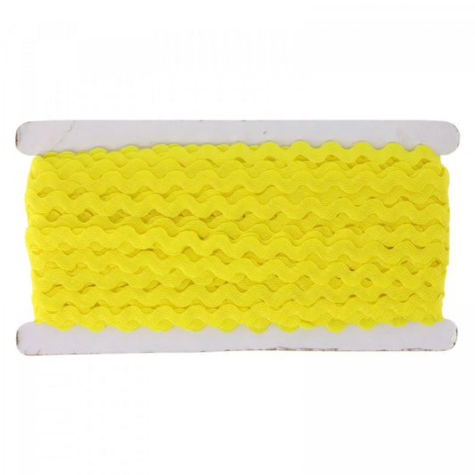 Banda Zig Zag, Textil, NO9324, 0.5 cm x 25 m, Galben