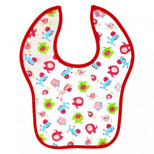 Baveta, Bumbac 100%, Animale, inchidere Velcro, NO1414, 25 x 33 cm, Multicolor