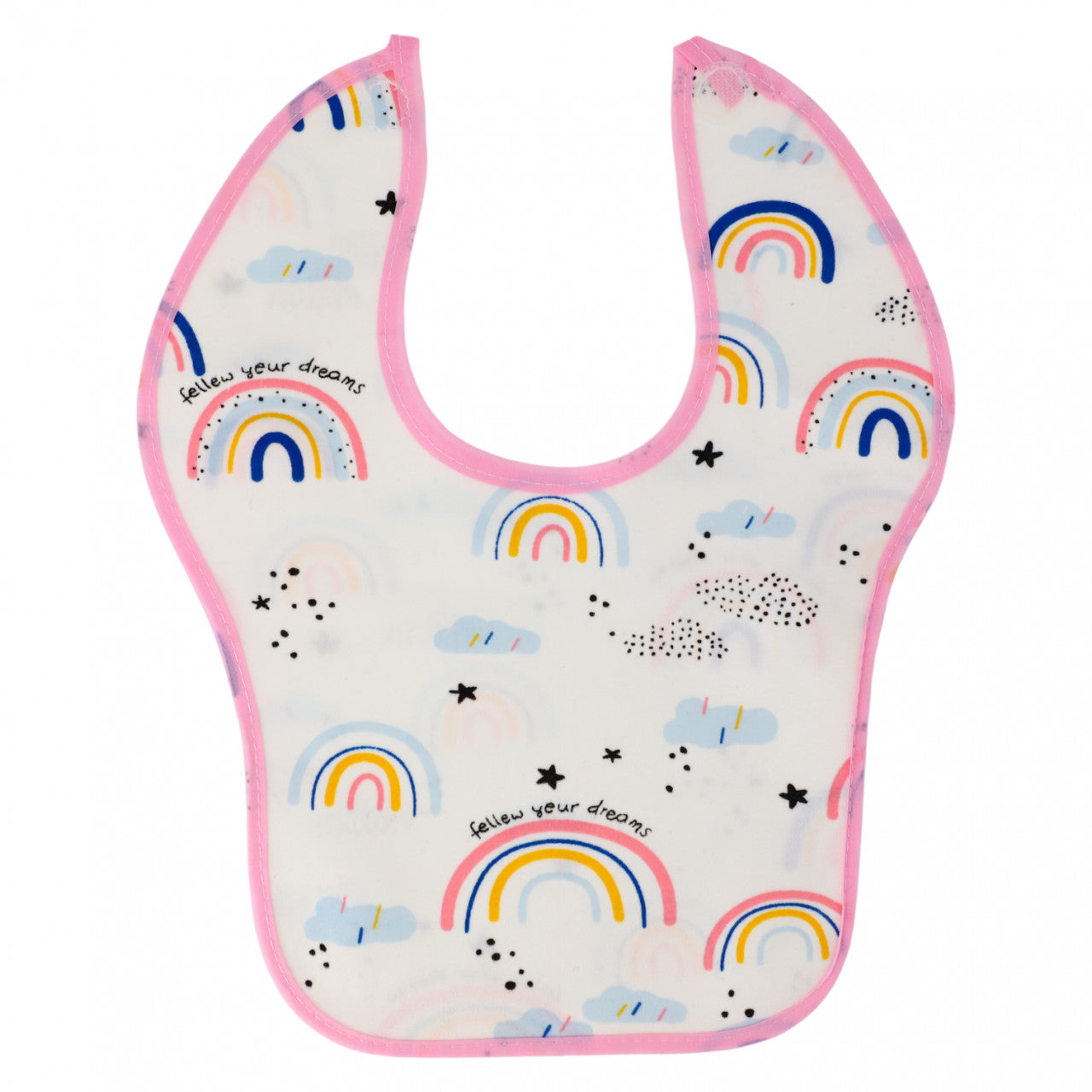 Baveta, Bumbac 100%, Curcubeu, inchidere Velcro, NO6647, 25 x 33 cm, Multicolor