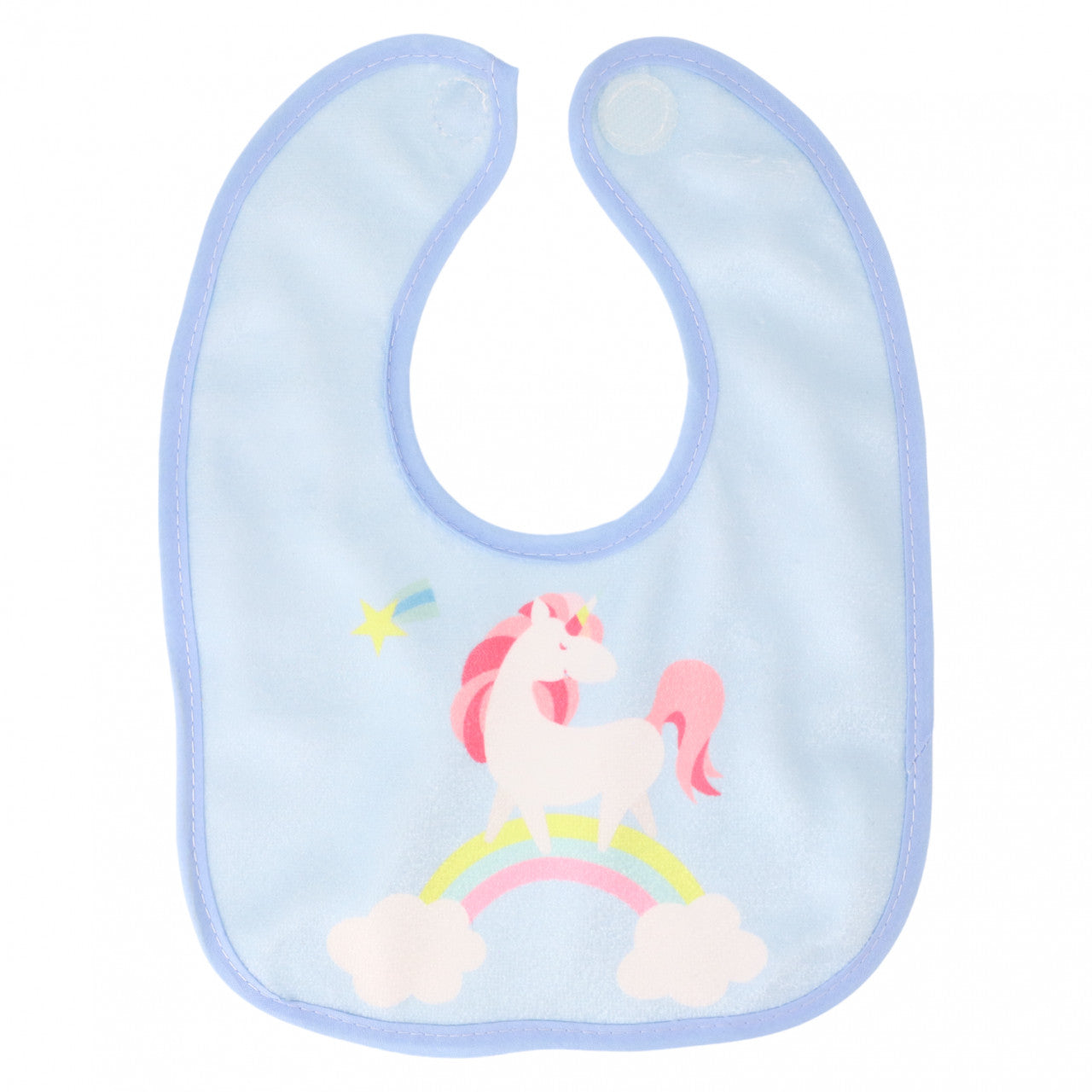 Baveta impermeabila, Unicorn, inchidere Velcro, NO0421, 20 x 23 cm, Albastru