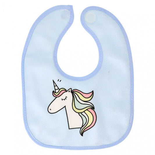 Baveta impermeabila, Unicorn, inchidere Velcro, NO0656, 20-23 cm, Albastru