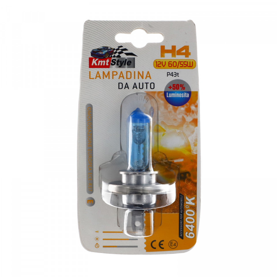 Bec auto cu halogen, 12V, 55 / 60 w, 6400k, H4