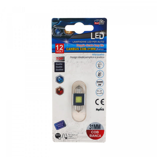 Bec led Canbus, 12V, Soclu 31MM, COB-31MM, 6400k