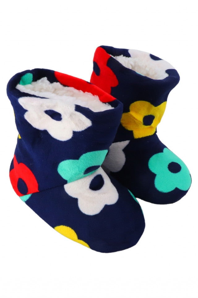 Botosi imblaniti copii, Pentru iarna, Antiderapant, NO51, 27 EU, Multicolor