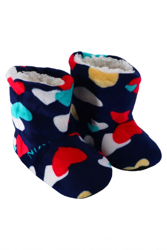 Botosi imblaniti copii, Pentru iarna, Antiderapant, NO53, 27 EU, Multicolor