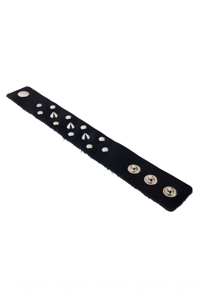 Bratara barbati din piele, NO886, 21.8 x 3 cm, Negru