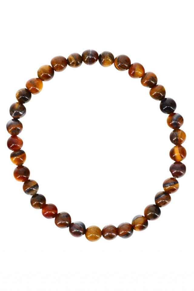 Bratara cu pietre semipretioase, NO7019, Ochi de Tigru, 8 cm, Maro
