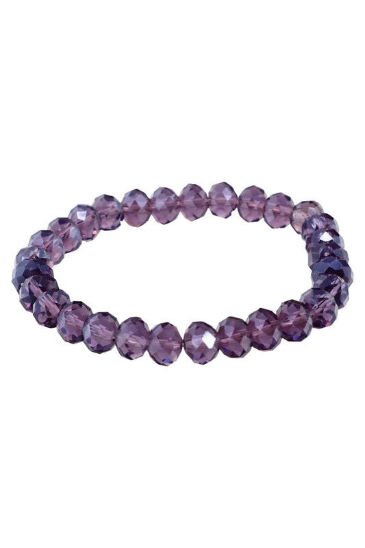 Bratara dama, din margele, NO626C, 9 cm, Mov