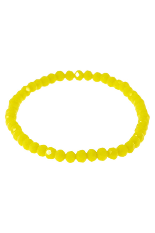 Bratara dama, din margele, NO632A, 8 cm, Galben