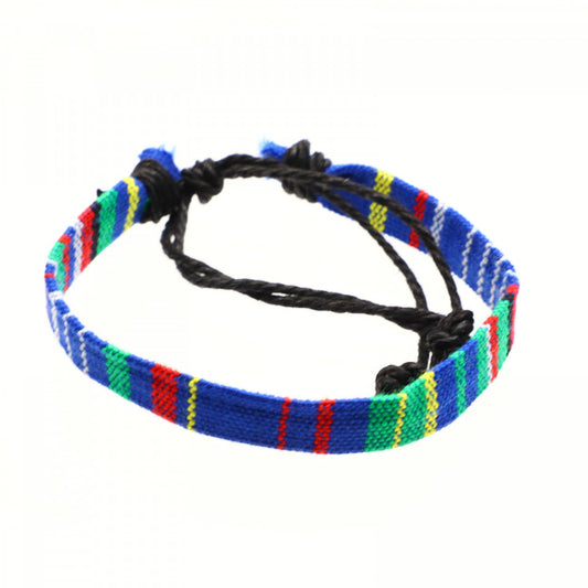 Bratara de dama din material textil, Multicolor, A11, 16 cm