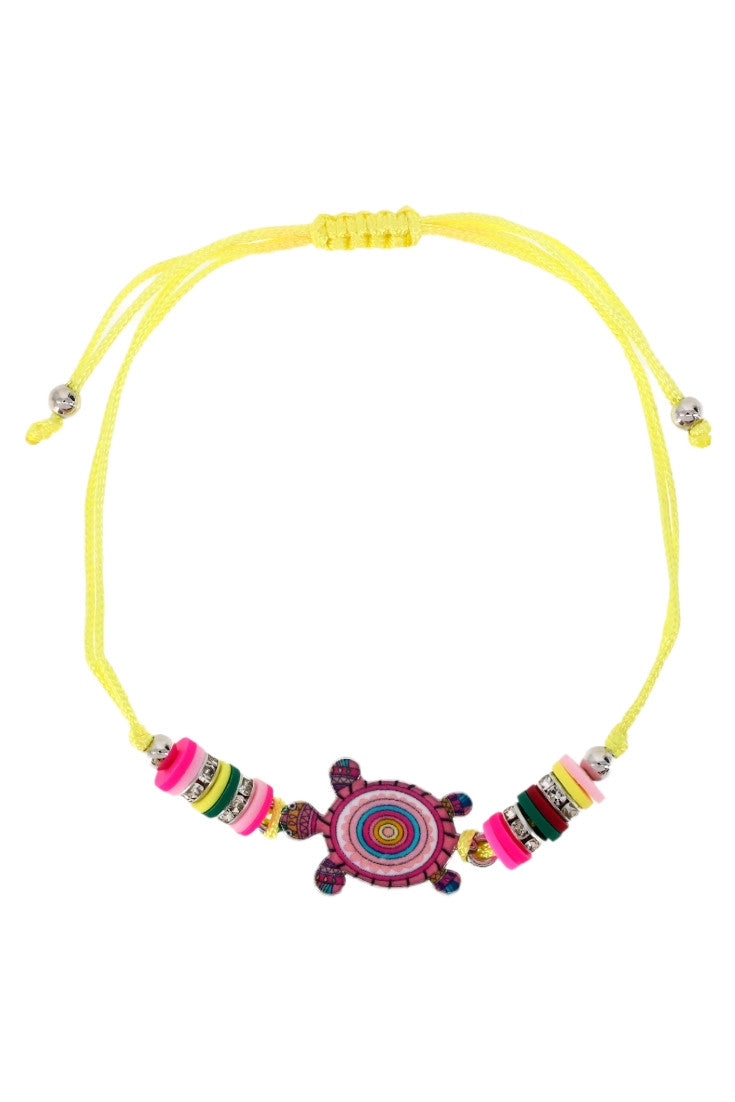 Bratara simbol Broasca testoasa, Reglabila, NO475, Multicolor