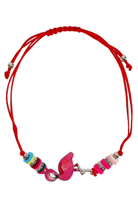 Bratara simbol Flamingo, Reglabila, NO473, Multicolor