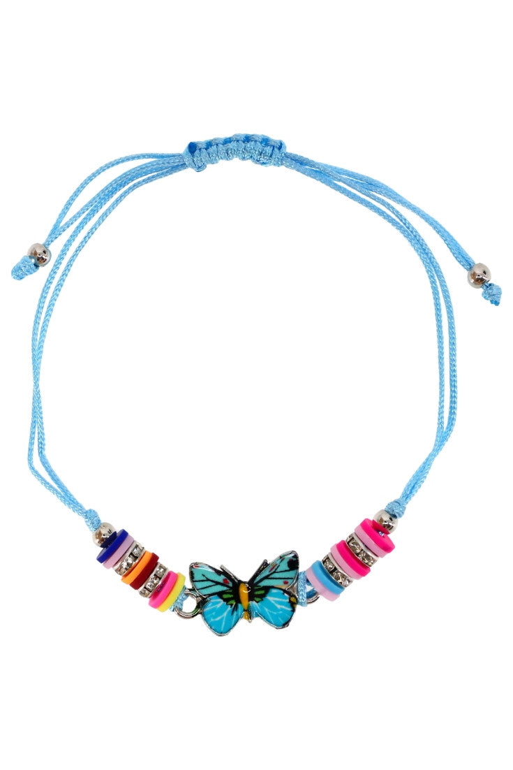 Bratara simbol Fluture, Reglabila, NO477, Multicolor