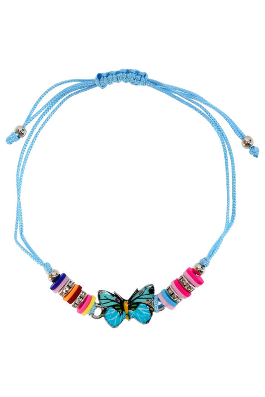 Bratara simbol Fluture, Reglabila, NO477, Multicolor