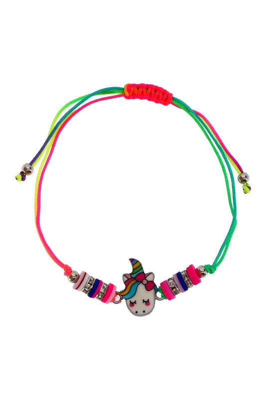 Bratara simbol Unicorn, Reglabila, NO468, Multicolor