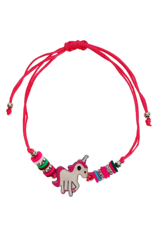 Bratara simbol Unicorn, Reglabila, NO472, Multicolor