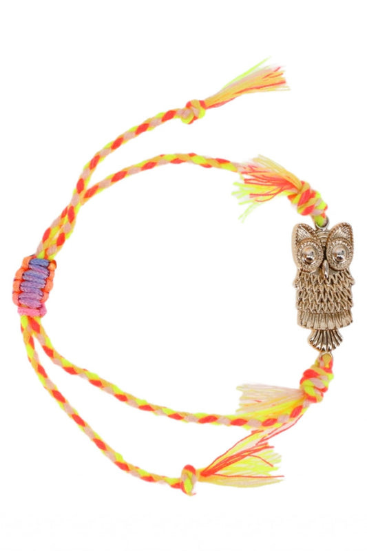 Bratara snur impletit, Bufnita, NO1020, Multicolor