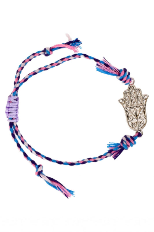 Bratara snur impletit, Mana Hamsa, NO1021, Multicolor