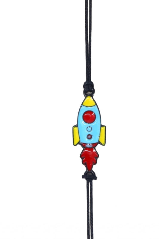 Bratara snur, Racheta spatiala, NO964, Dimensiune reglabila, Multicolor