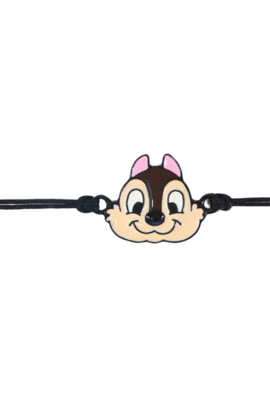 Bratara snur, Veveritele Chip si Dale, NO976, Dimensiune reglabila, Multicolor