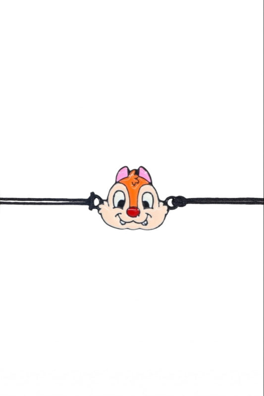 Bratara snur, Veveritele Chip si Dale, NO978, Dimensiune reglabila, Multicolor