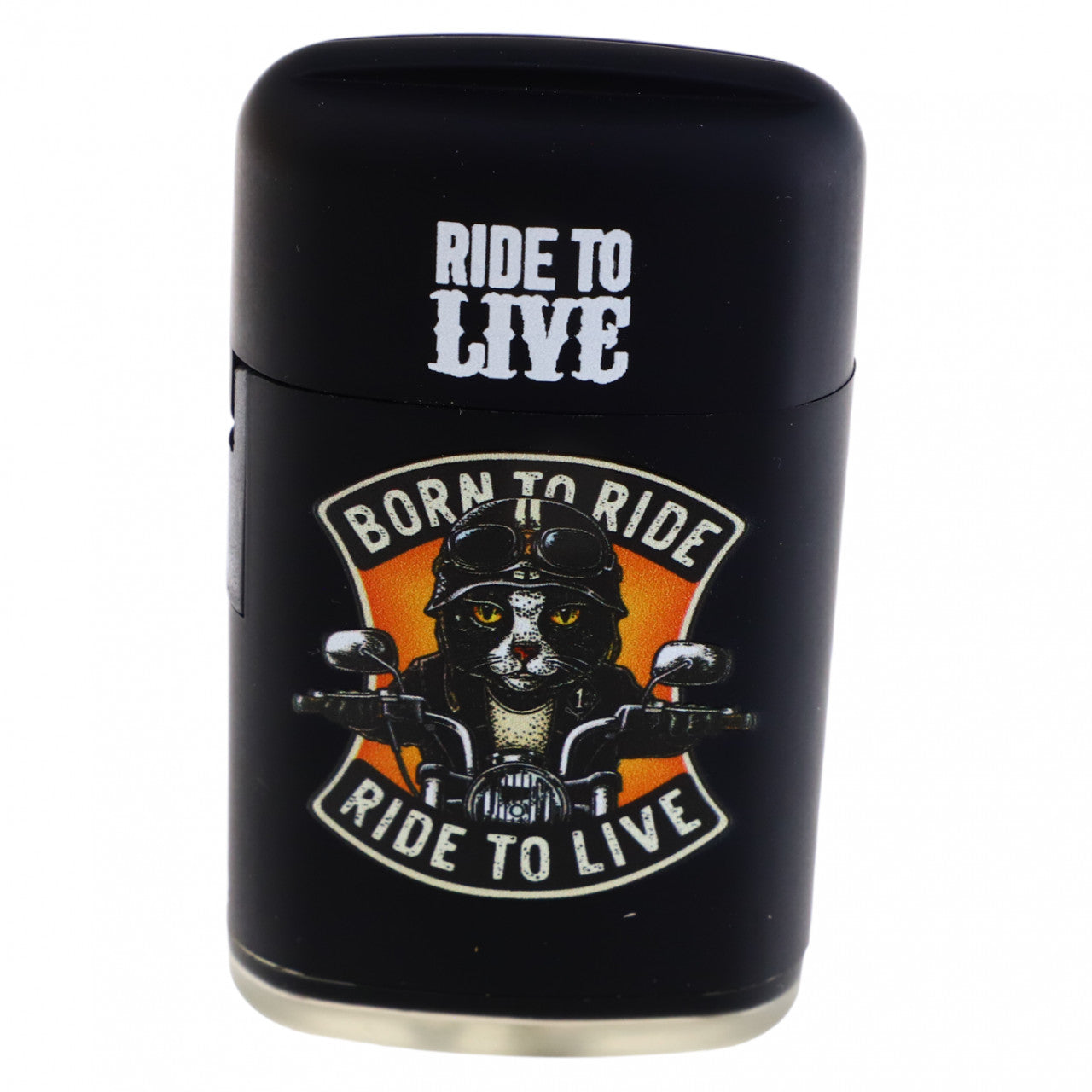 Bricheta Antivant, cu gaz, reincarcabila, Born to ride, NO5524, 4 x 7 cm, Negru
