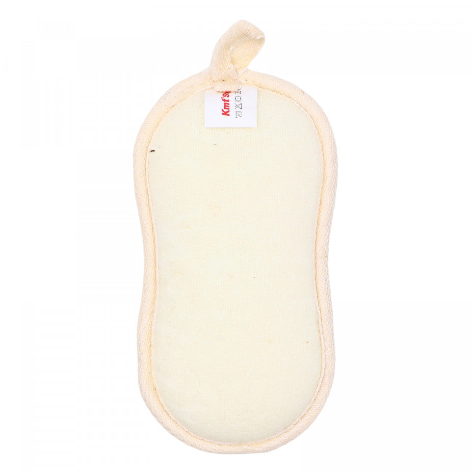 Burete de baie exfoliant, 10 x 20 cm, Alb