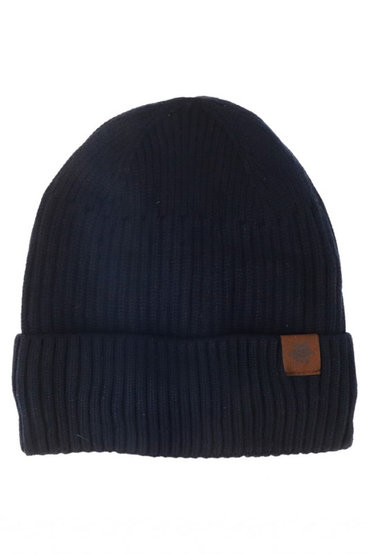 Caciula pentru barbati, tricotata, captuseala fleece, NO1068, One Size, Negru