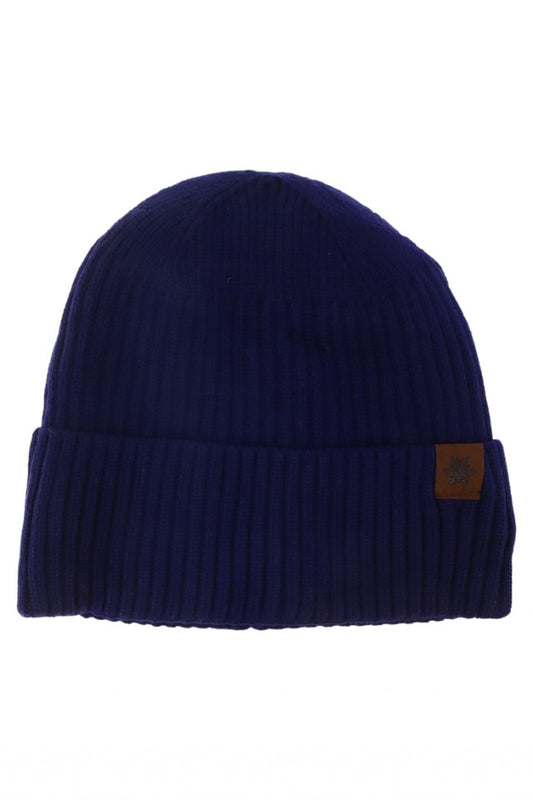 Caciula pentru barbati, tricotata, captuseala fleece, NO1070, One Size, Bleumarin