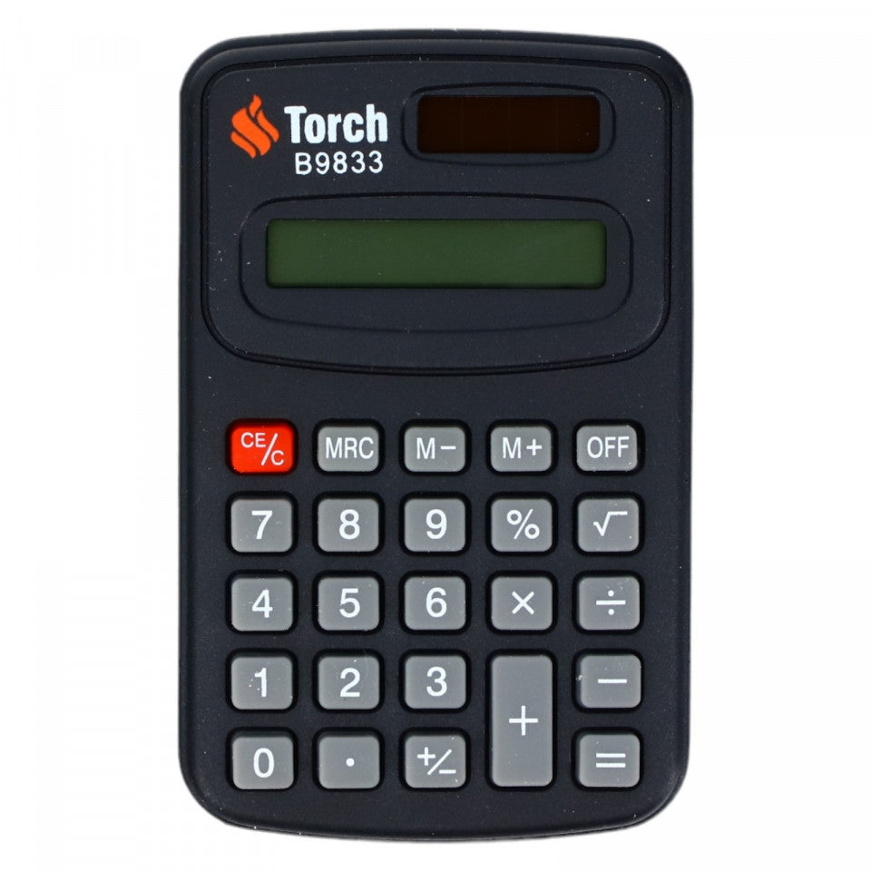 Calculator de birou, 8 digits, 9.9 x 6.1 x 1 cm, Negru