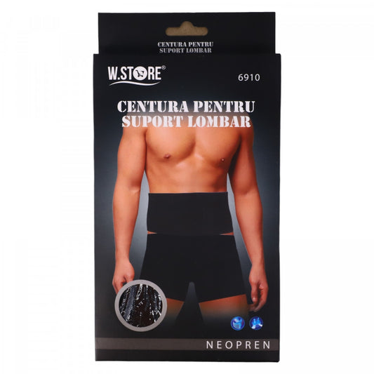 Centura pentru suport lombar, Neopren NO6910, Marime universala, Negru